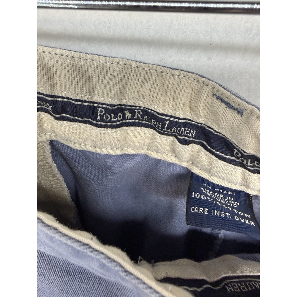 Vintage Polo Ralph Lauren Men's Blue Gordon Pants Size 36x34‎ (32") 100% Cotton - Picture 3 of 8